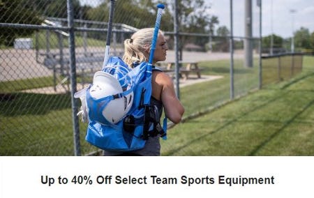 Up to 40% Off Select Team Sports Equipment