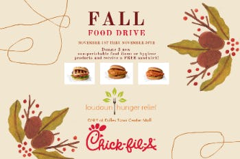 Fall food drive Chick-Fil-A