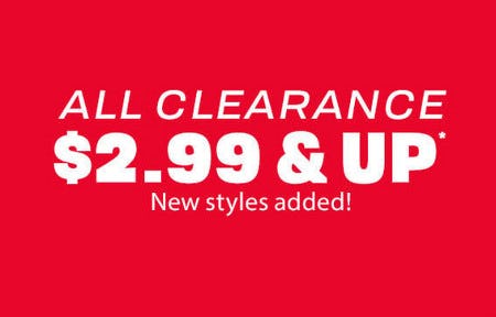 All Clearance $2.99 and Up