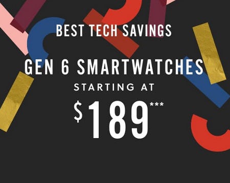 Gen 6 Smartwatches Starting at $189 from Fossil                                  