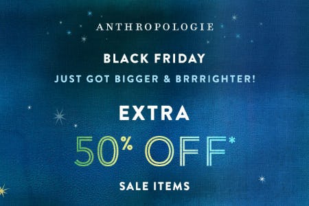 Extra 50% Off Sale Items from Anthropologie