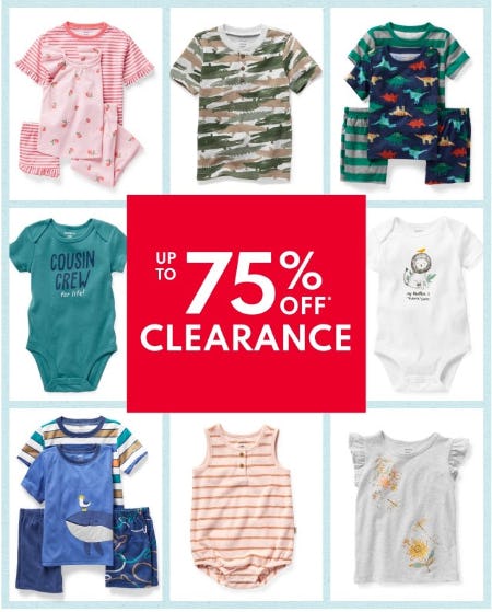 Up to 75% Off Clearance from Carter's Oshkosh