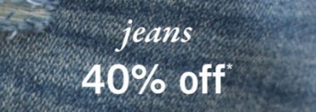 40% Off Jeans at Abercrombie Kids 