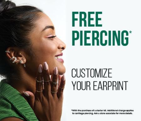 Free Piercing from Claire's