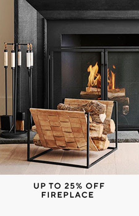 up to 25 off fireplace at pottery barn towson town center