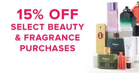 15% Off Select Beauty & Fragrance Purchases