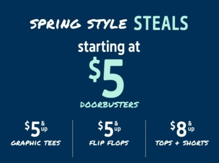 Spring Style Steals Starting at $5 Doorbusters from Oshkosh B'gosh