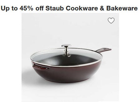 Up to 45% Off Staub Cookware & Bakeware from Crate & Barrel
