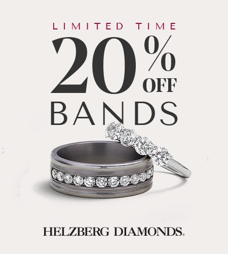 Limited Time! 20% off Bands at Helzberg Diamonds