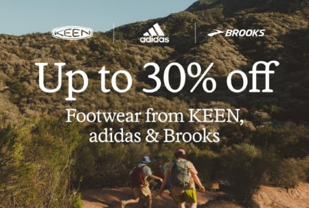 Up to 30% Off Footwear from KEEN, adidas & Brooks