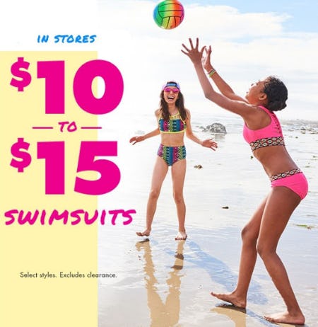 $10 to $15 Swimsuits from Justice
