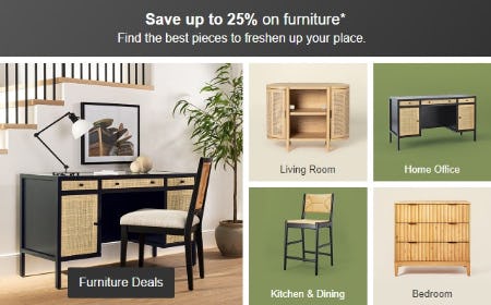 Save Up to 25% on Furniture