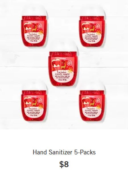 Hand Sanitizer 5-Packs $8 from Bath & Body Works