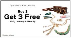 Buy 3, Get 3 Free Hair, Jewelry and Beauty