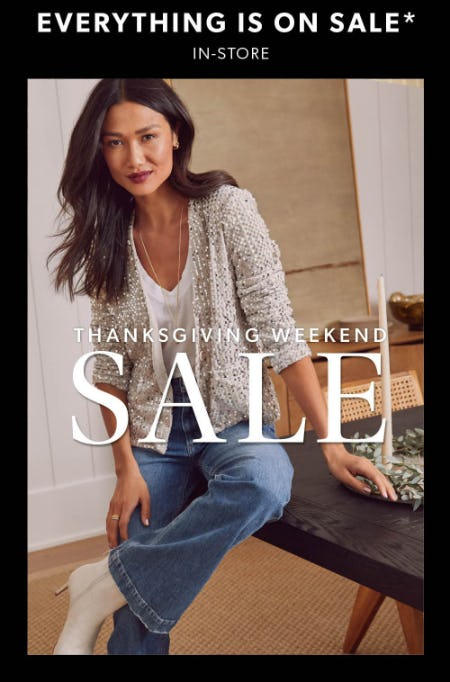 Thanksgiving Weekend Sale