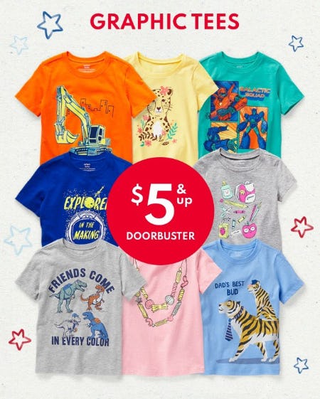$5 & Up Doorbuster Graphic Tees from Carter's