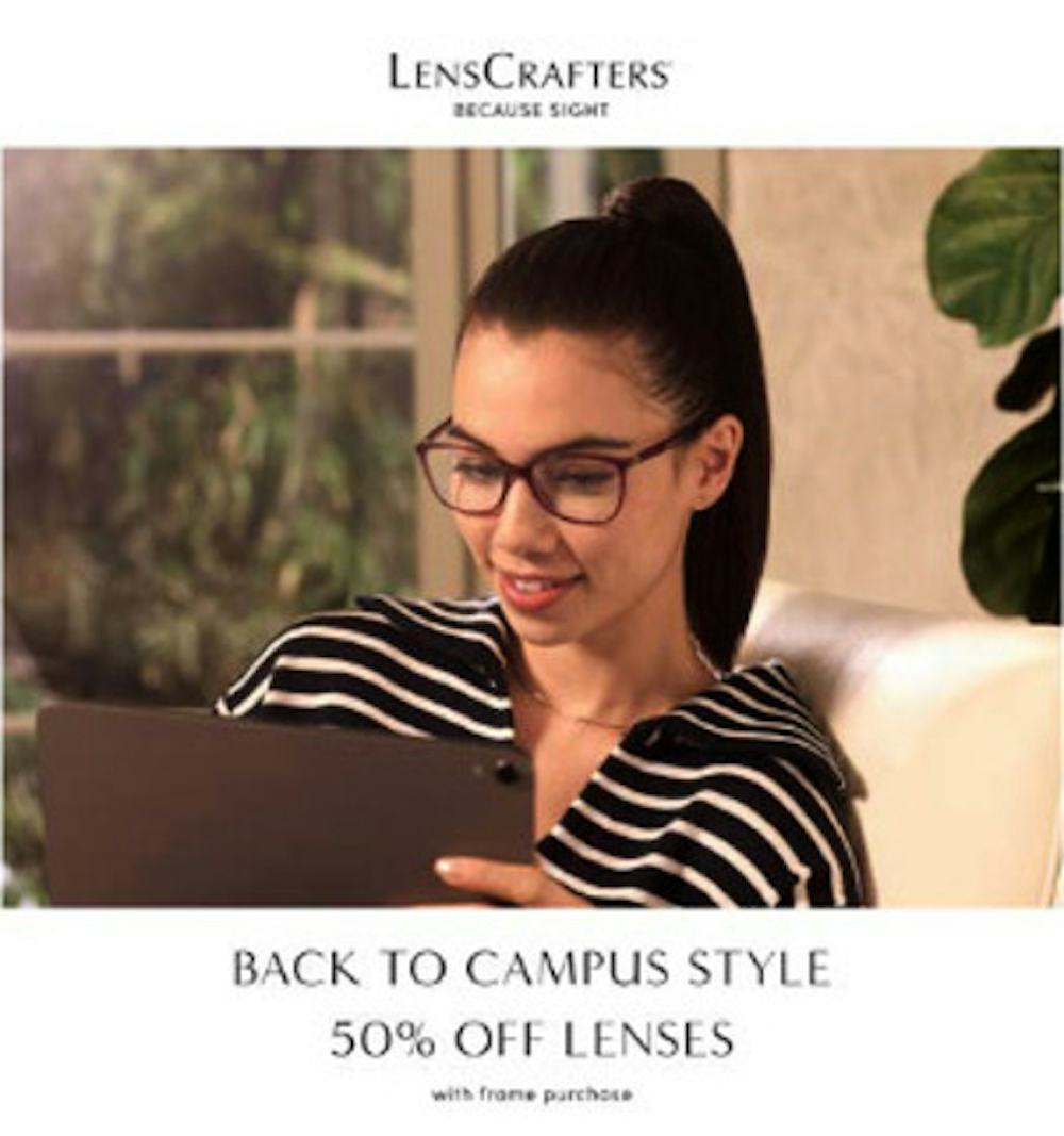 50% OFF LENSES with frame purchase