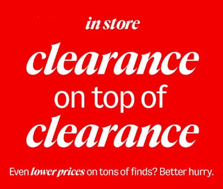 Clearance On Top Of Clearance from Marshalls