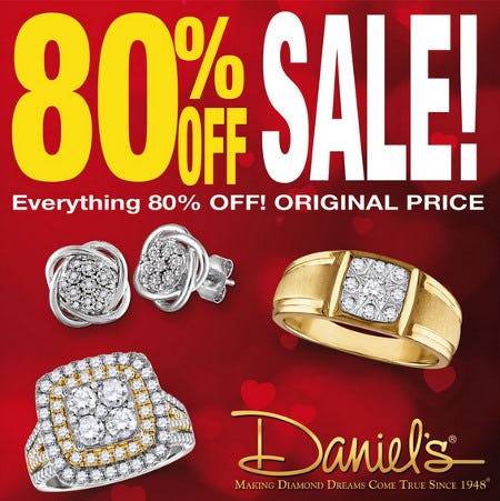 Daniel's Jewelers 80% OFF SALE from Daniel's Jewelers