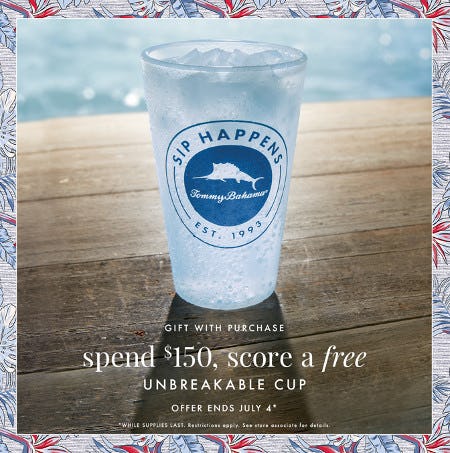 Spend $150, Score a FREE Unbreakable Cup