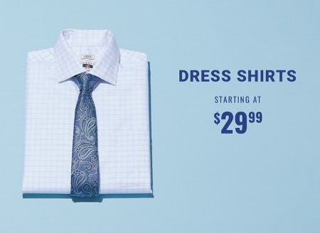 Dress Shirts Starting at $29.99 from Men's Wearhouse