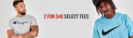 2 for $40 Select Tees from JD Sports