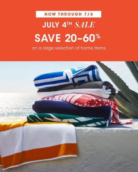 July 4th Sale Save 20-60%