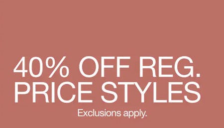 40% Off Regular Price Styles from Gap