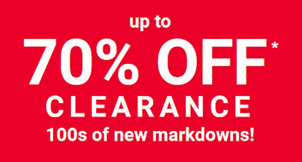 Up to 70% off Clearance