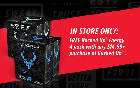 Free Bucked Up Energy 4 Pack from GNC