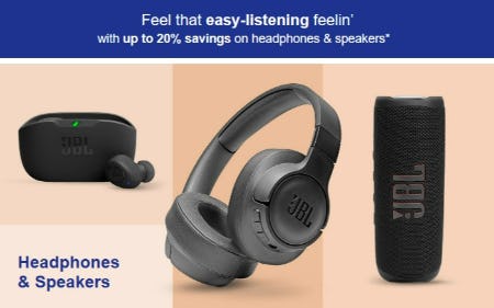 Up to 20% Off Headphones & Speakers from Target