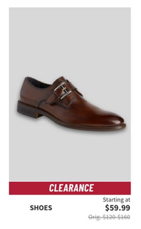 Clearance Shoes Starting at $59.99