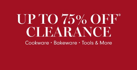 Up to 75% Off Clearance from Williams-Sonoma