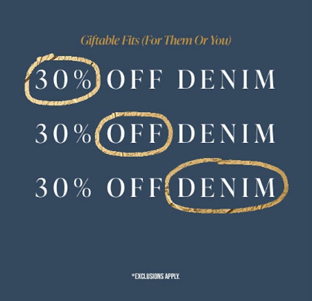 30% Off Denim