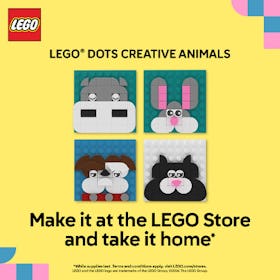 Build a LEGO® DOTS Creative Animals and take it home with you!