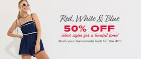 50% off Red, White, and Blue Styles