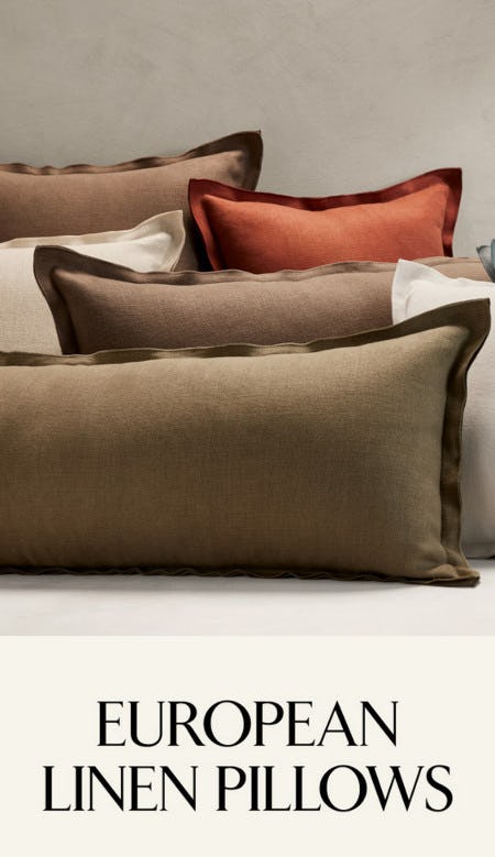 Plush Pillows in Sleek, Soft Linen from Banana Republic