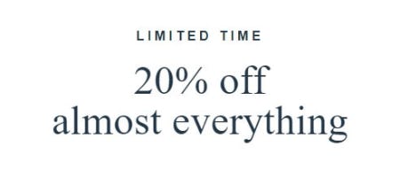 20% Off Almost Everything from Abercrombie & Fitch