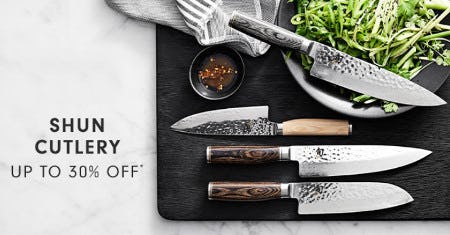 Up to 30% Off Shun Cutlery from Williams-Sonoma