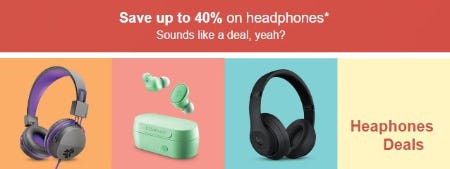 Save Up to 40% on Headphones from Target                                  