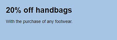 20% Off Handbags