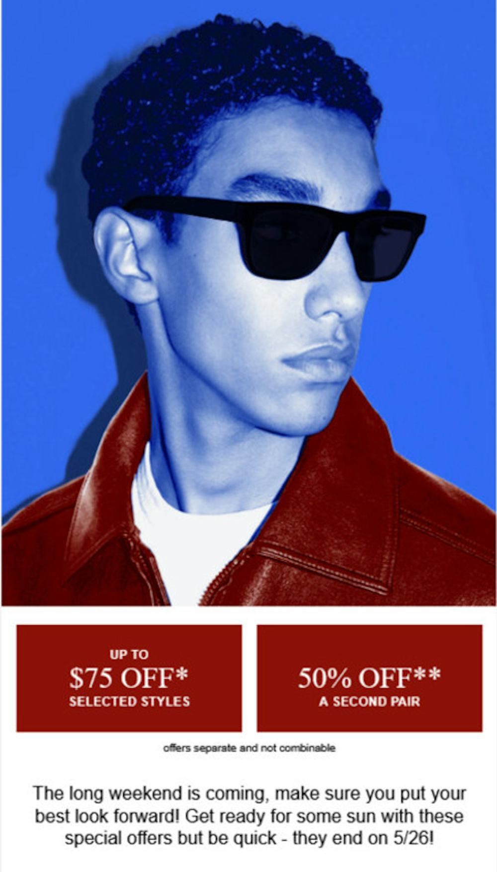 Up to $75 off Selected Styles
