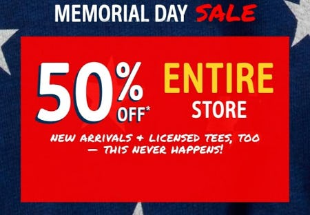 50% Off Entire Store