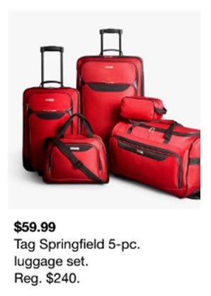 tag springfield luggage macys