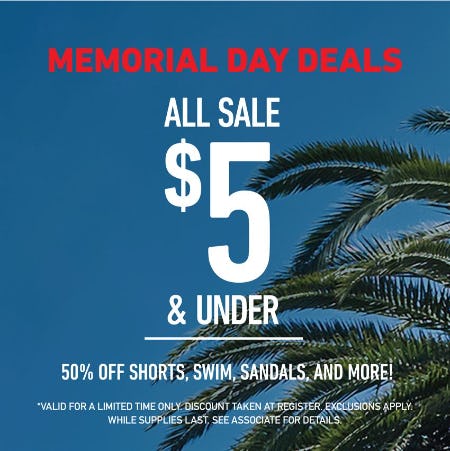 Memorial Day Deals from Forever 21