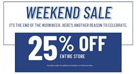 Weekend Sale: 25% off Entire Store