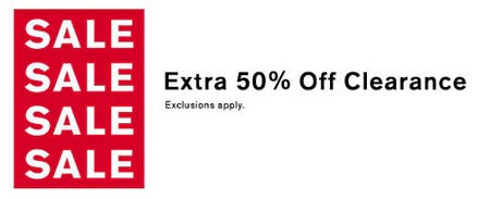 Extra 50% off Clearance