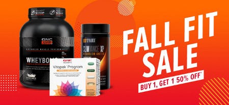 Fall Fit Sale: Buy 1, Get 1 50% Off from GNC Live Well