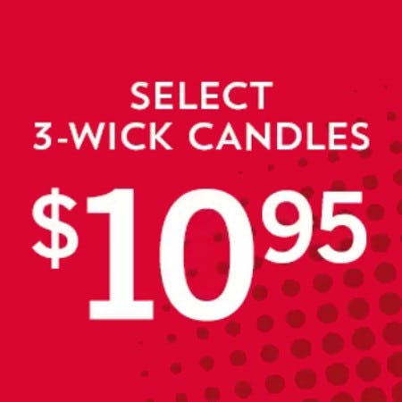 $10.95 Select 3-Wick Candles