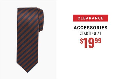 Clearance Accessories Starting at $19.99 from Men's Wearhouse